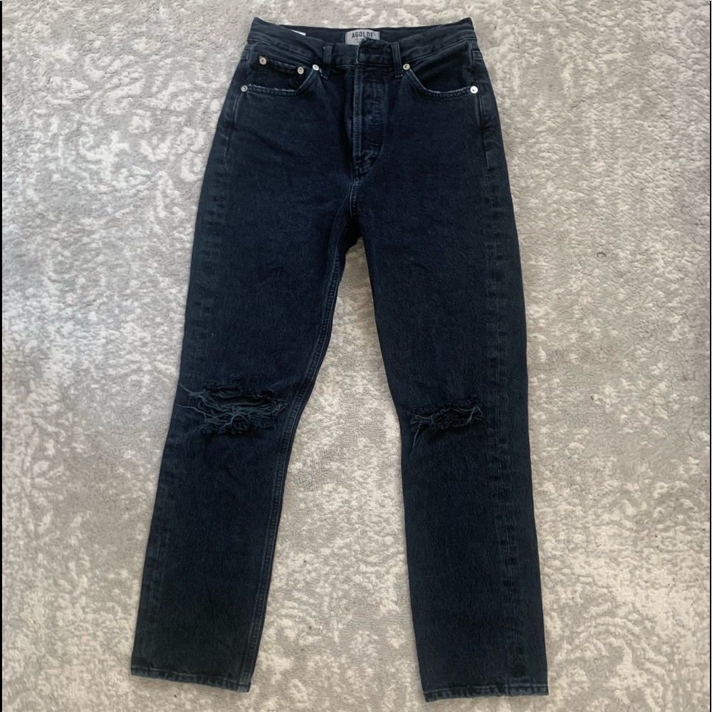 Agolde High Rise Ripped Jeans